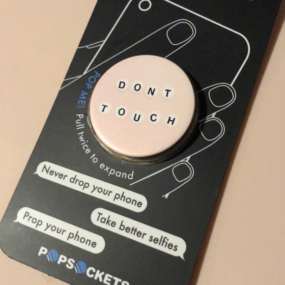 “Don’t Touch” light pink popsocket! - Picture 2 of 2